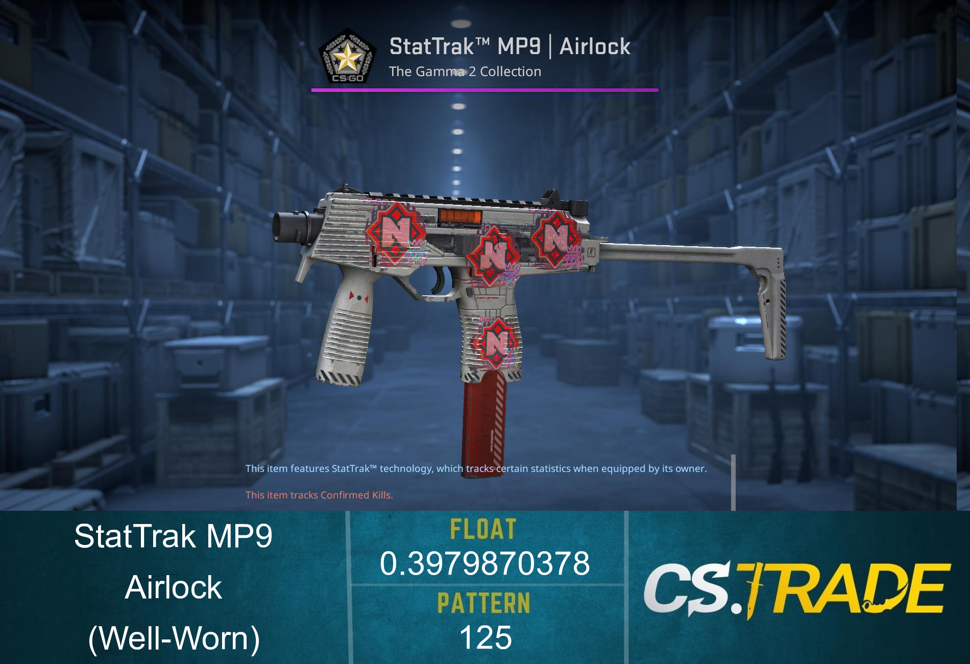 StatTrak™ MP9 | Airlock (Well-Worn) Screenshot