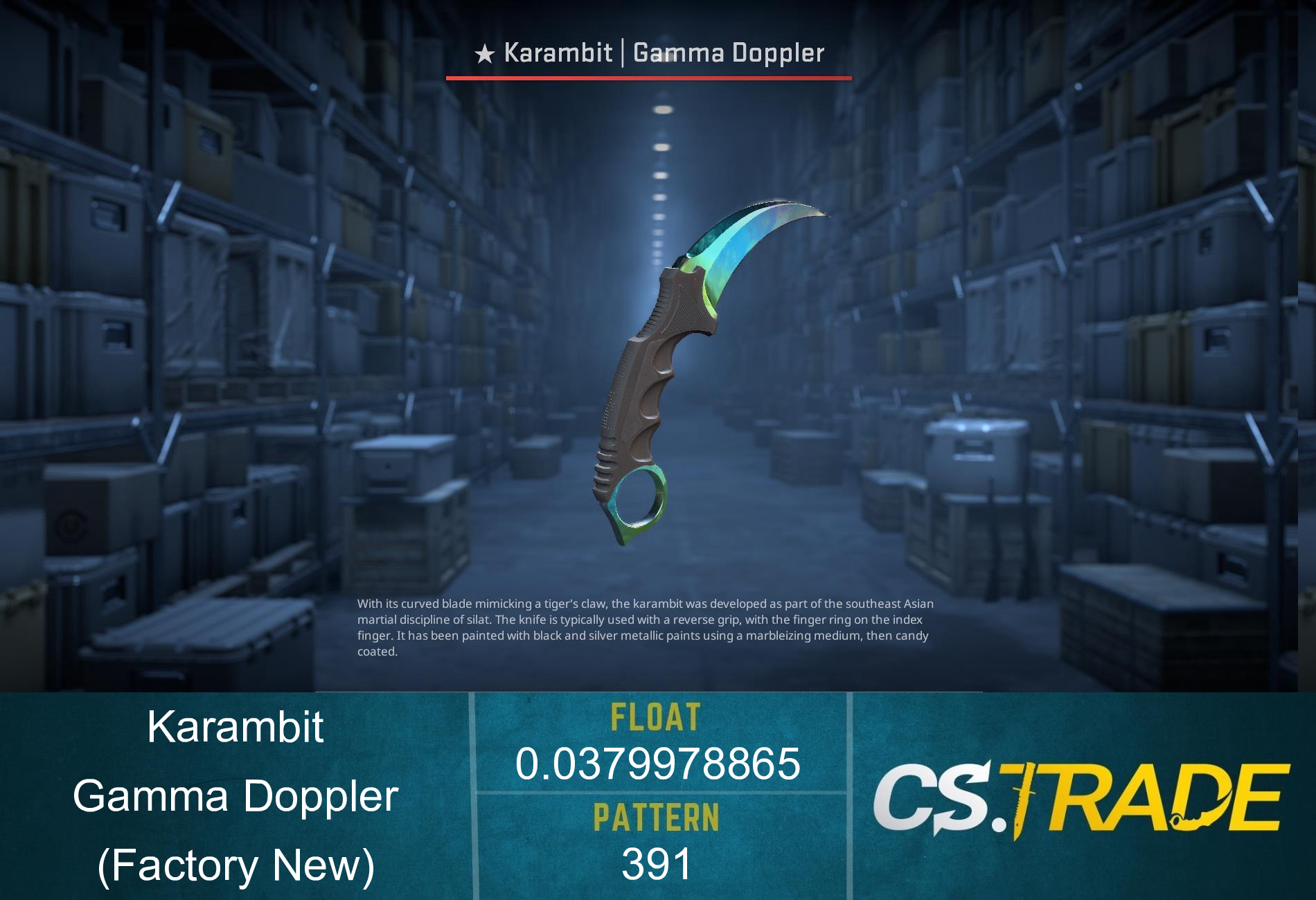 ★ Karambit | Gamma Doppler Phase 4 (Factory New) Screenshot