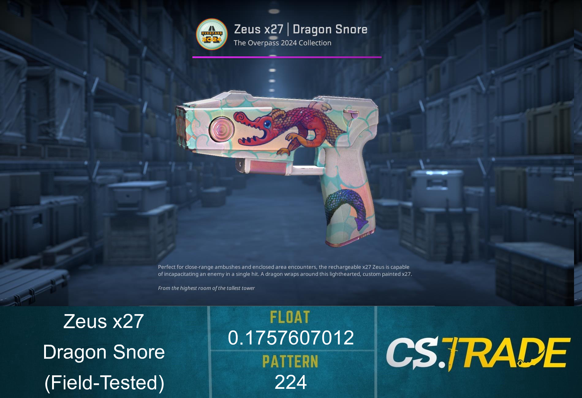 Zeus x27 | Dragon Snore (Factory New) Screenshot