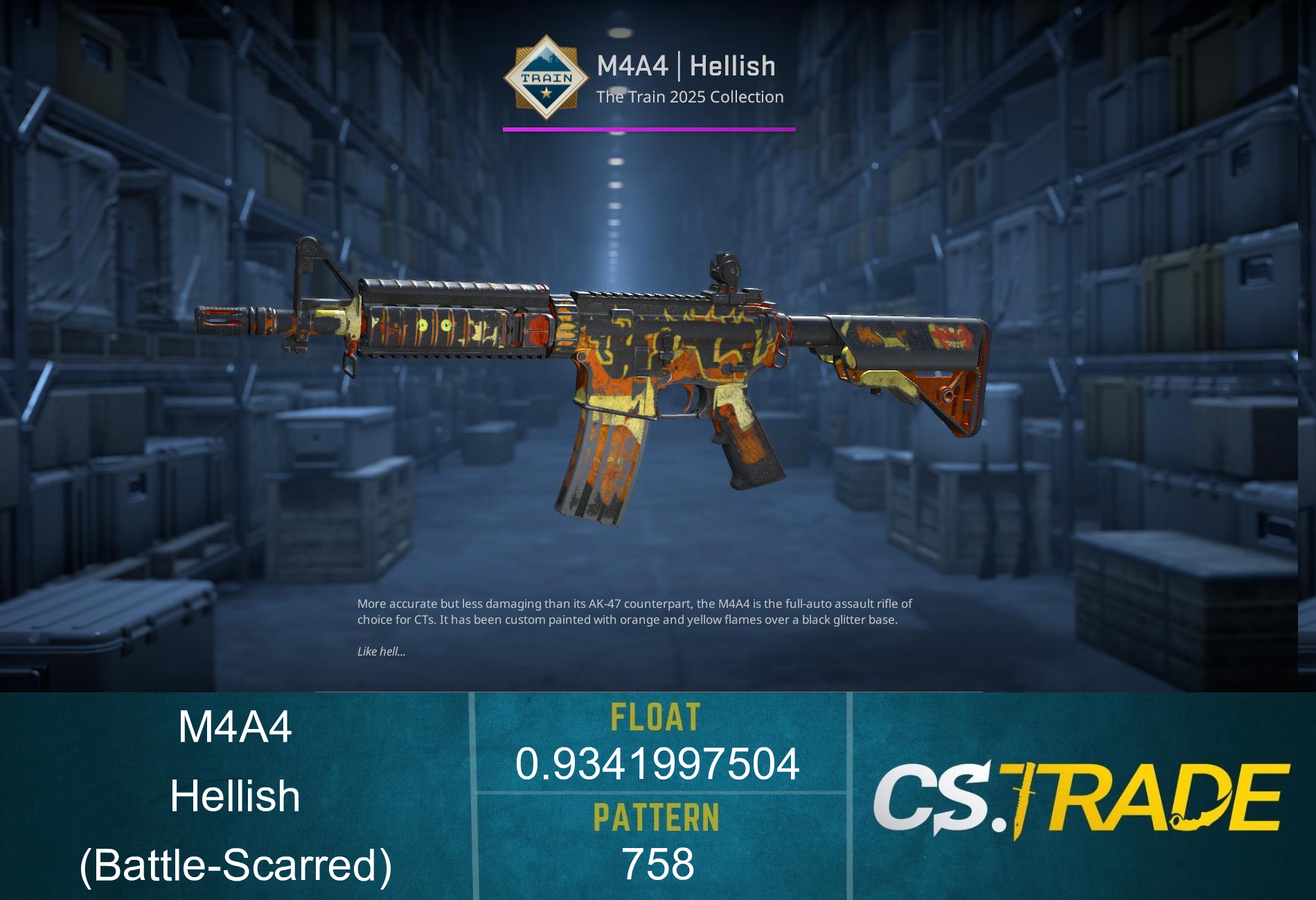 Souvenir M4A4 | Hellish (Battle-Scarred) Screenshot