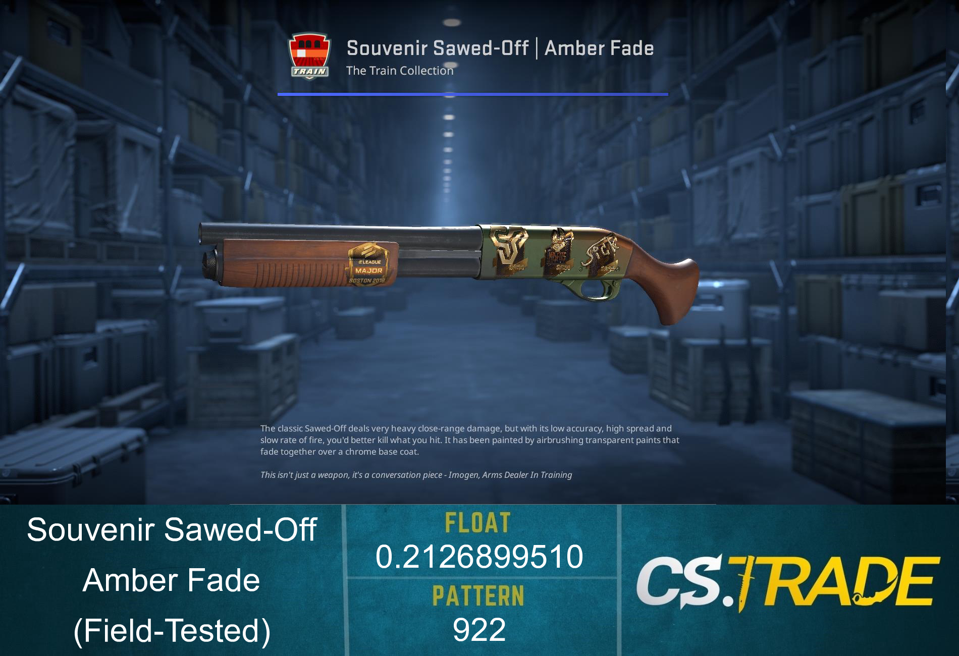 Sawed-Off | Amber Fade (Factory New) Screenshot