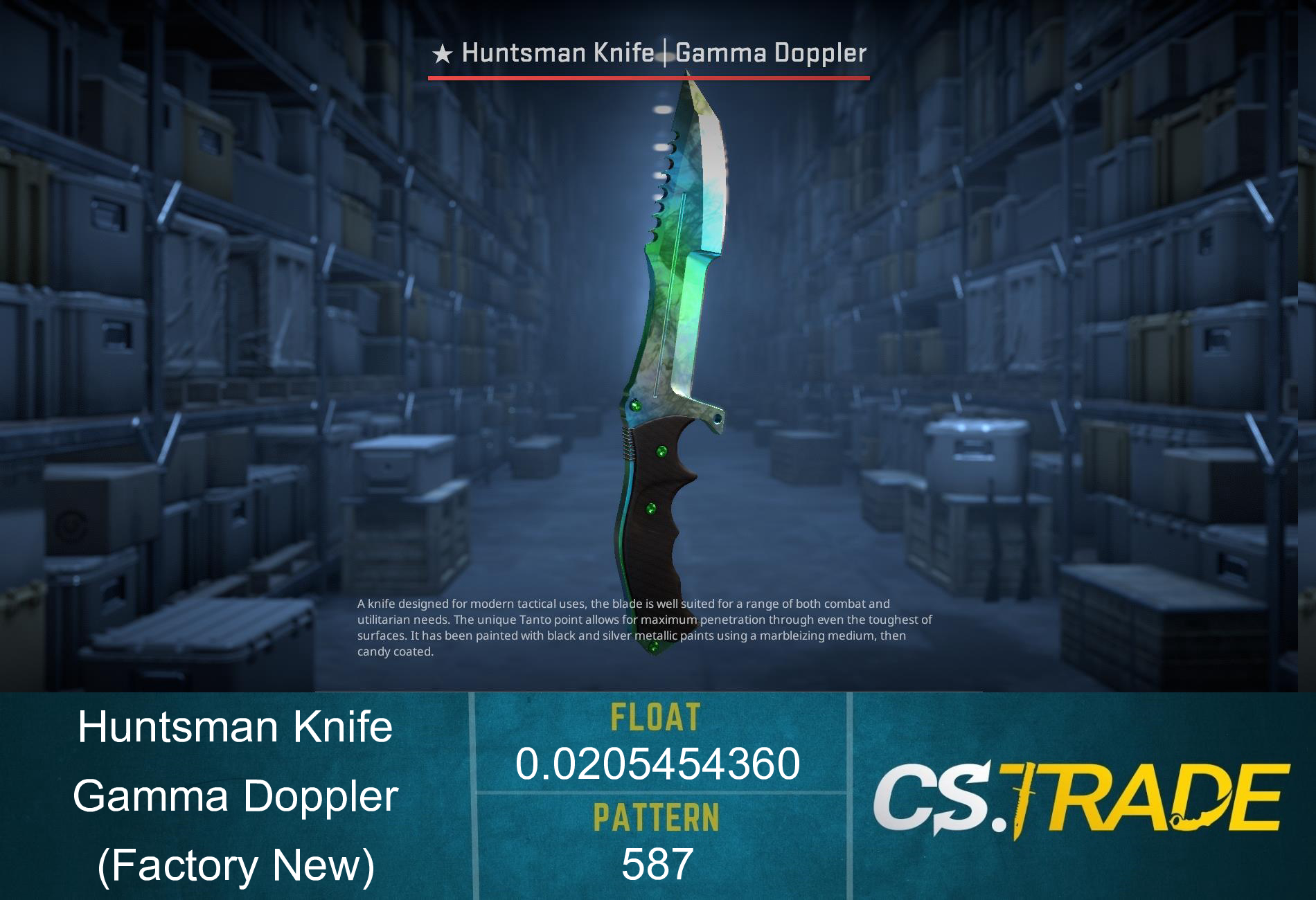★ Huntsman Knife | Gamma Doppler Phase 3 (Factory New) Screenshot