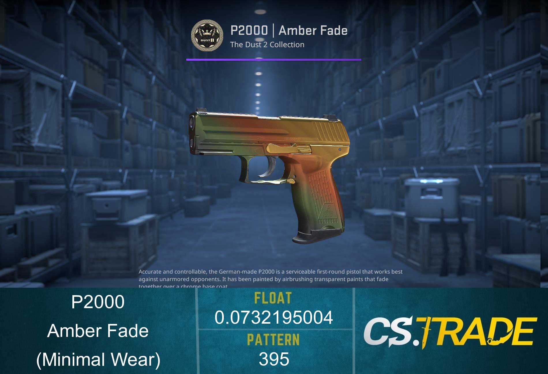P2000 | Amber Fade (Minimal Wear) Screenshot
