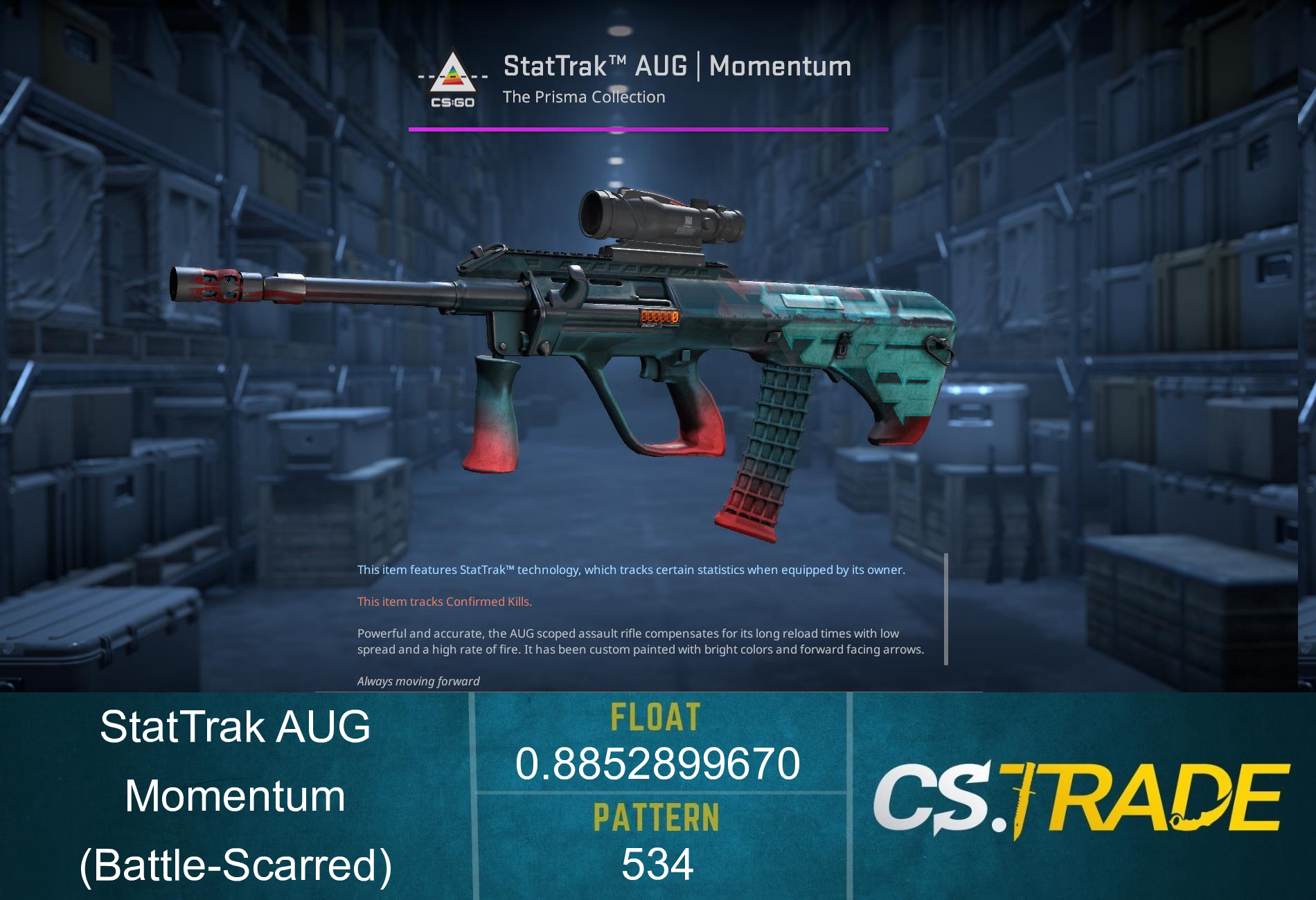 StatTrak™ AUG | Momentum (Battle-Scarred)