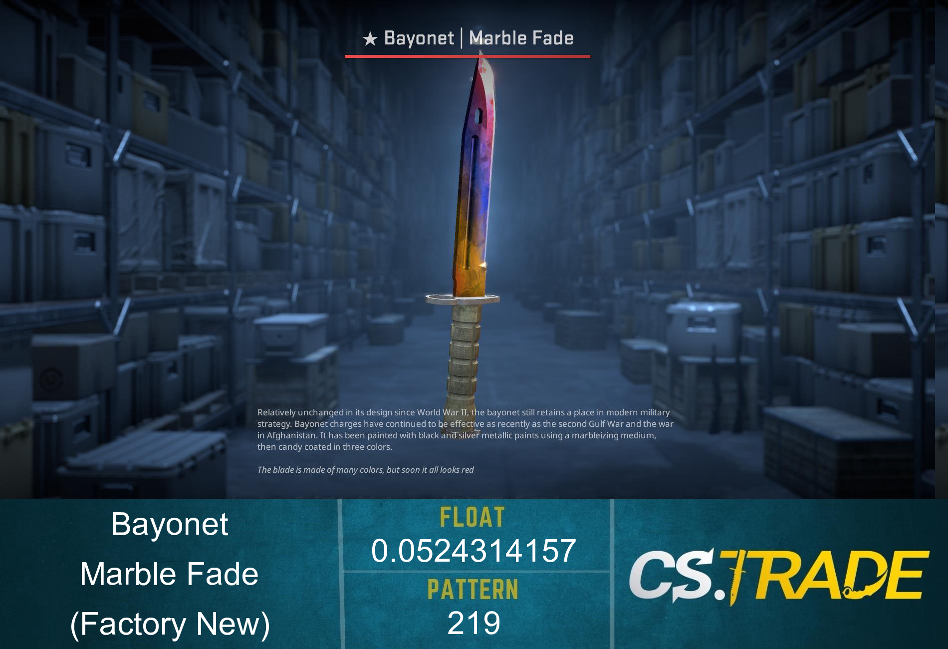★ Bayonet | Marble Fade (Factory New) Screenshot