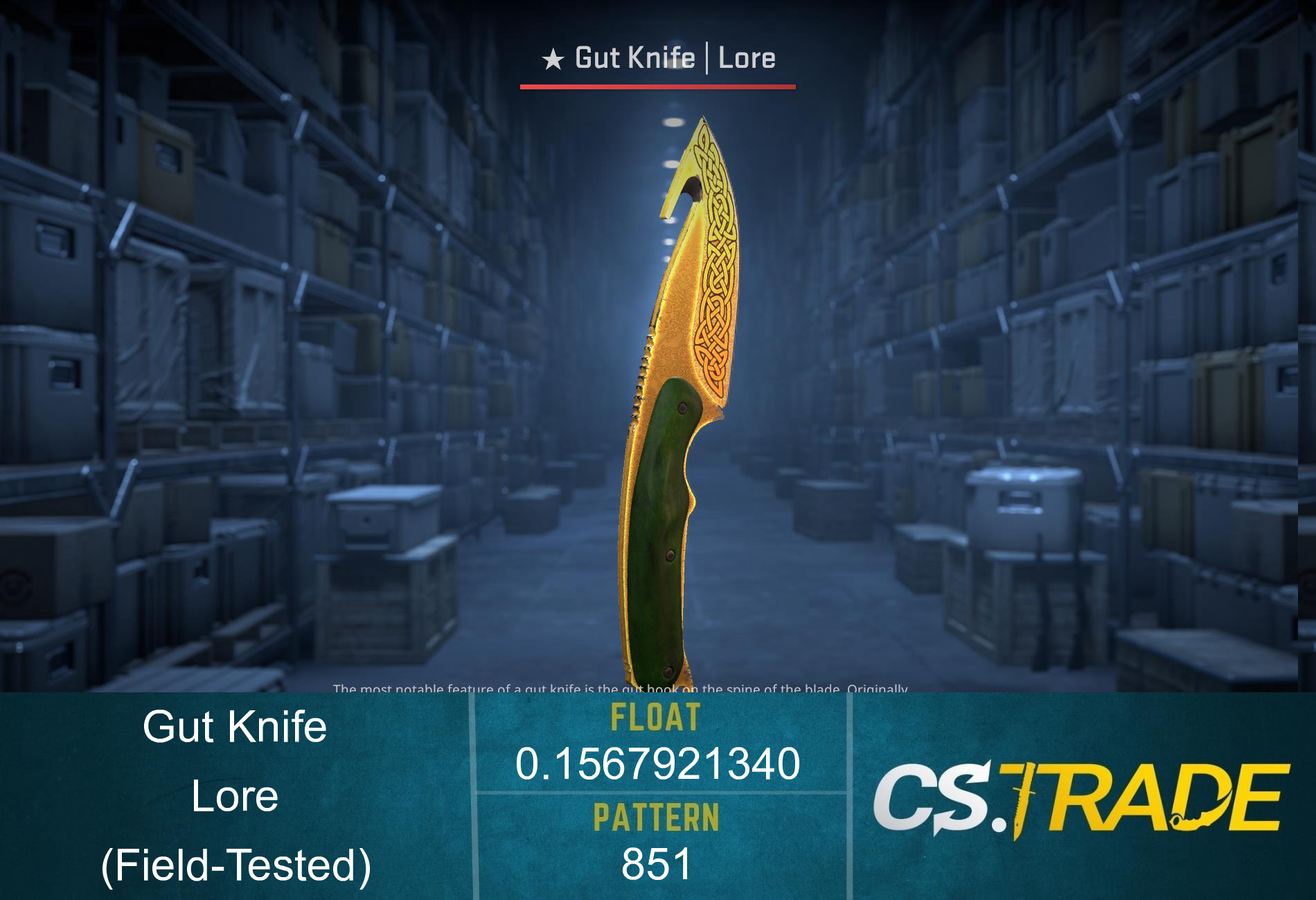 ★ StatTrak™ Gut Knife | Lore (Field-Tested) Screenshot