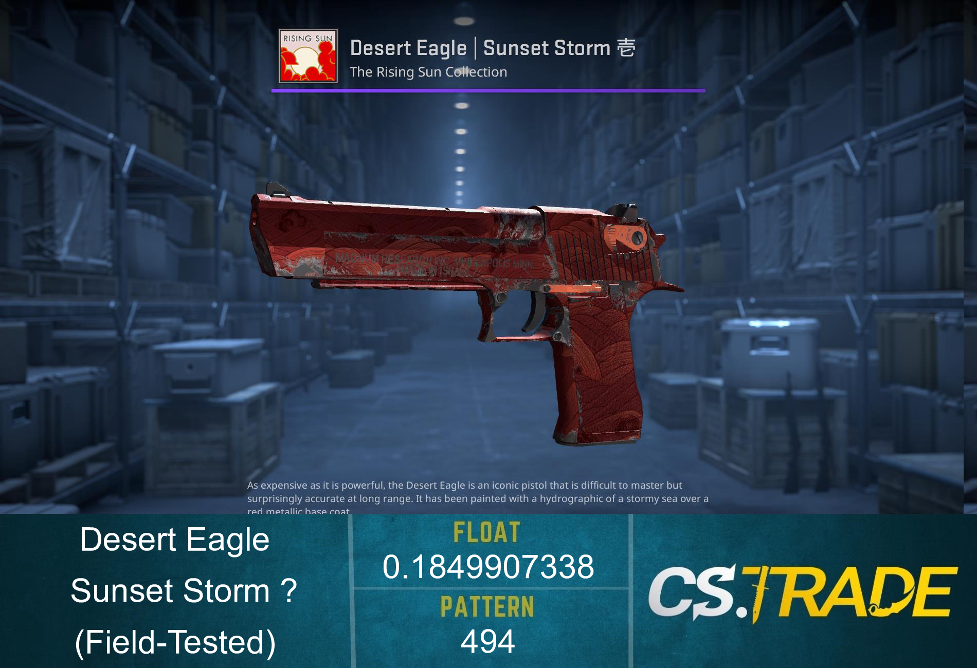 Desert Eagle | Sunset Storm 壱 (Field-Tested) Screenshot