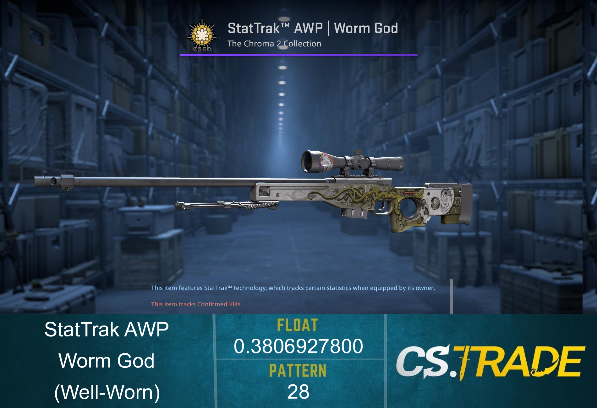 AWP | Worm God (Well-Worn) Screenshot
