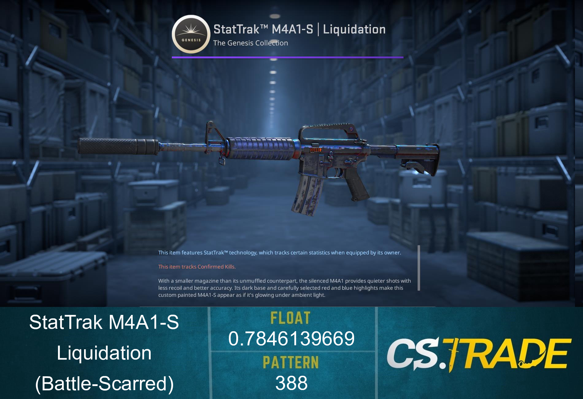 StatTrak™ M4A1-S | Liquidation (Battle-Scarred) Screenshot
