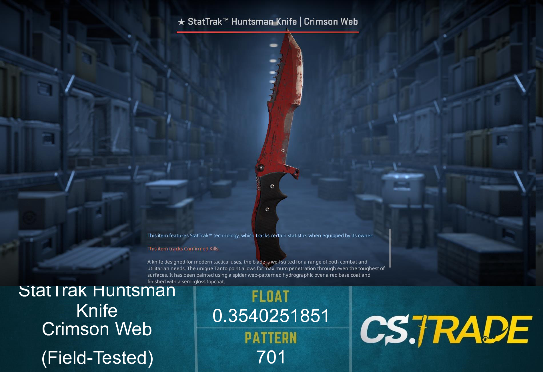 ★ Huntsman Knife | Crimson Web (Factory New) Screenshot