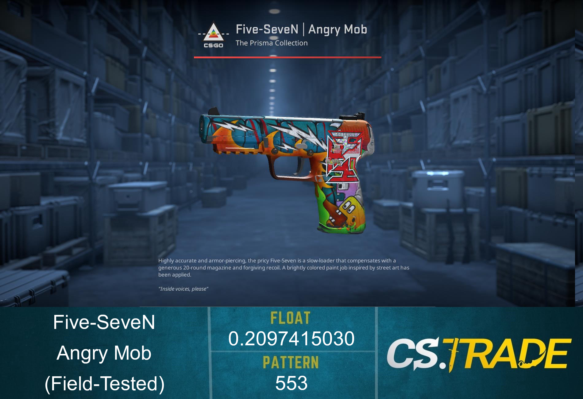 StatTrak™ Five-SeveN | Angry Mob (Field-Tested) Screenshot