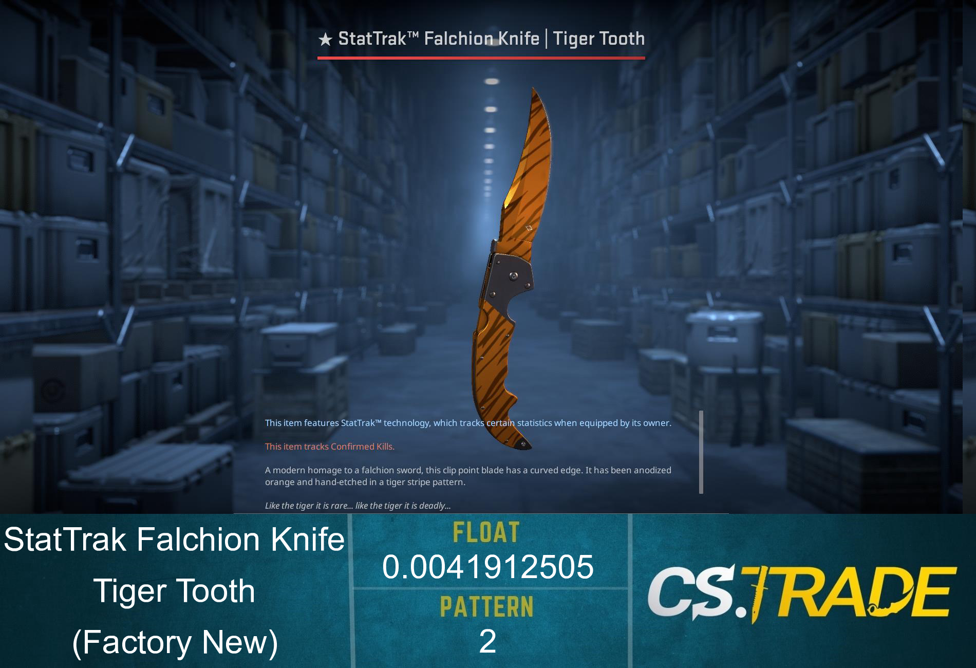 ★ Falchion Knife | Tiger Tooth (Factory New) Screenshot