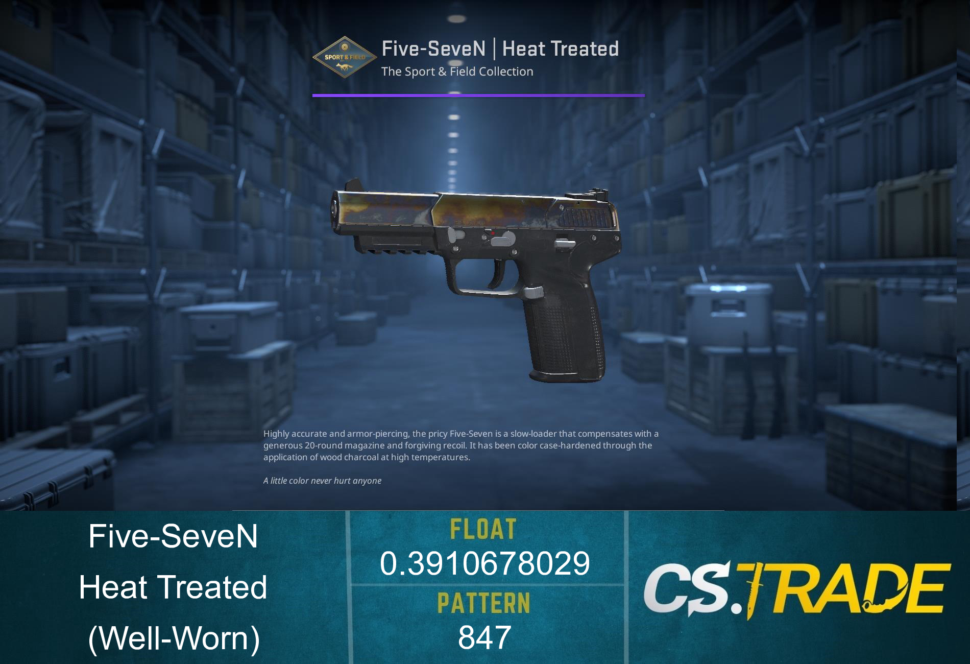 Five-SeveN | Heat Treated (Well-Worn) Screenshot