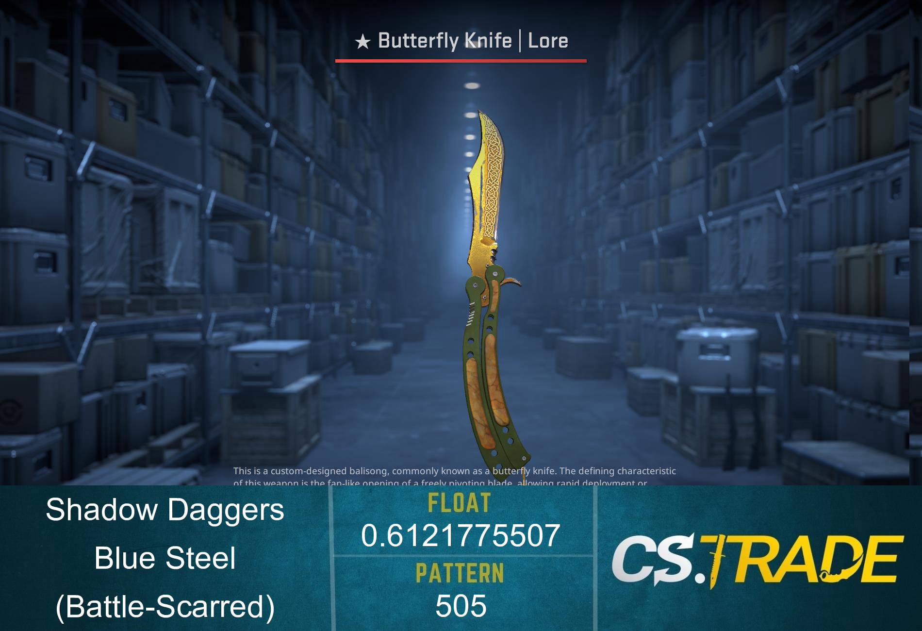 ★ StatTrak™ Shadow Daggers | Blue Steel (Battle-Scarred) Screenshot