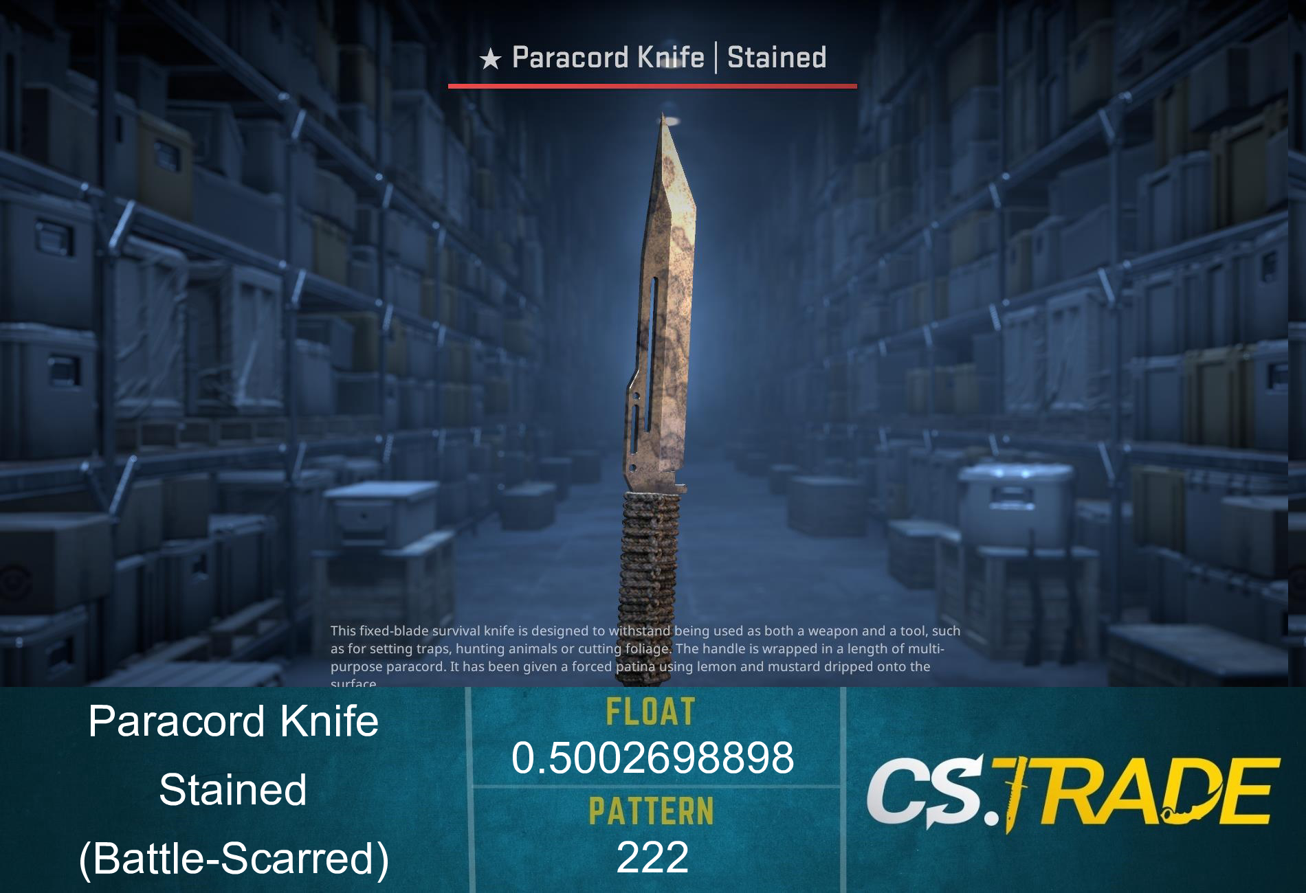 ★ StatTrak™ Paracord Knife | Stained (Battle-Scarred) Screenshot