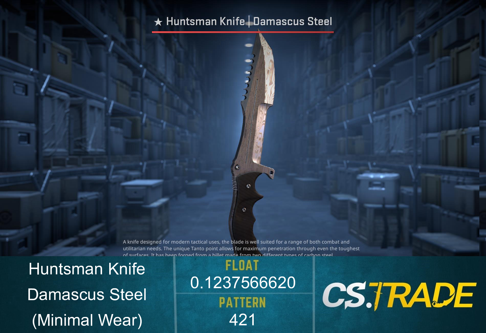 ★ Huntsman Knife | Damascus Steel (Minimal Wear) Screenshot