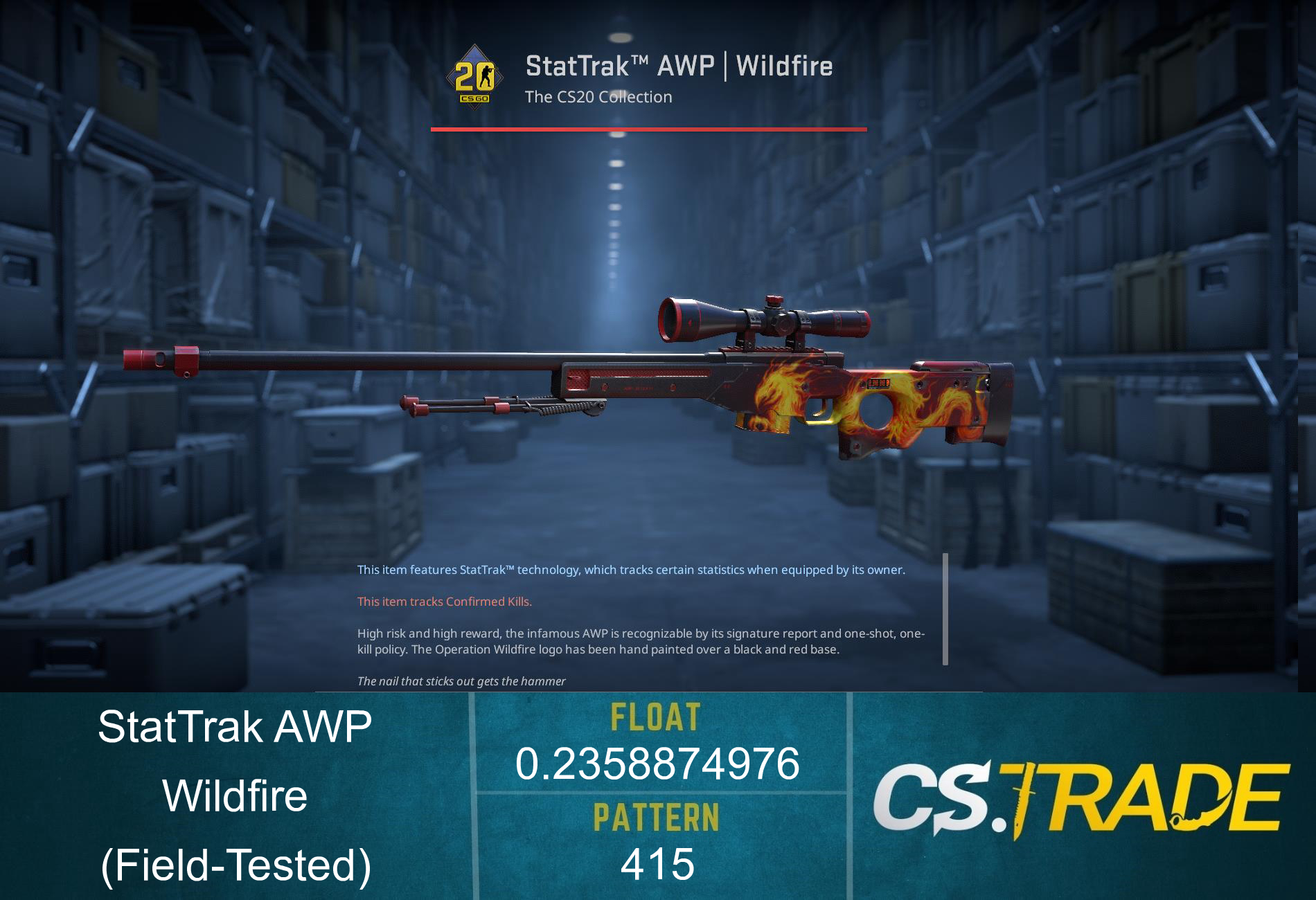 StatTrak™ AWP | Wildfire (Field-Tested) Screenshot