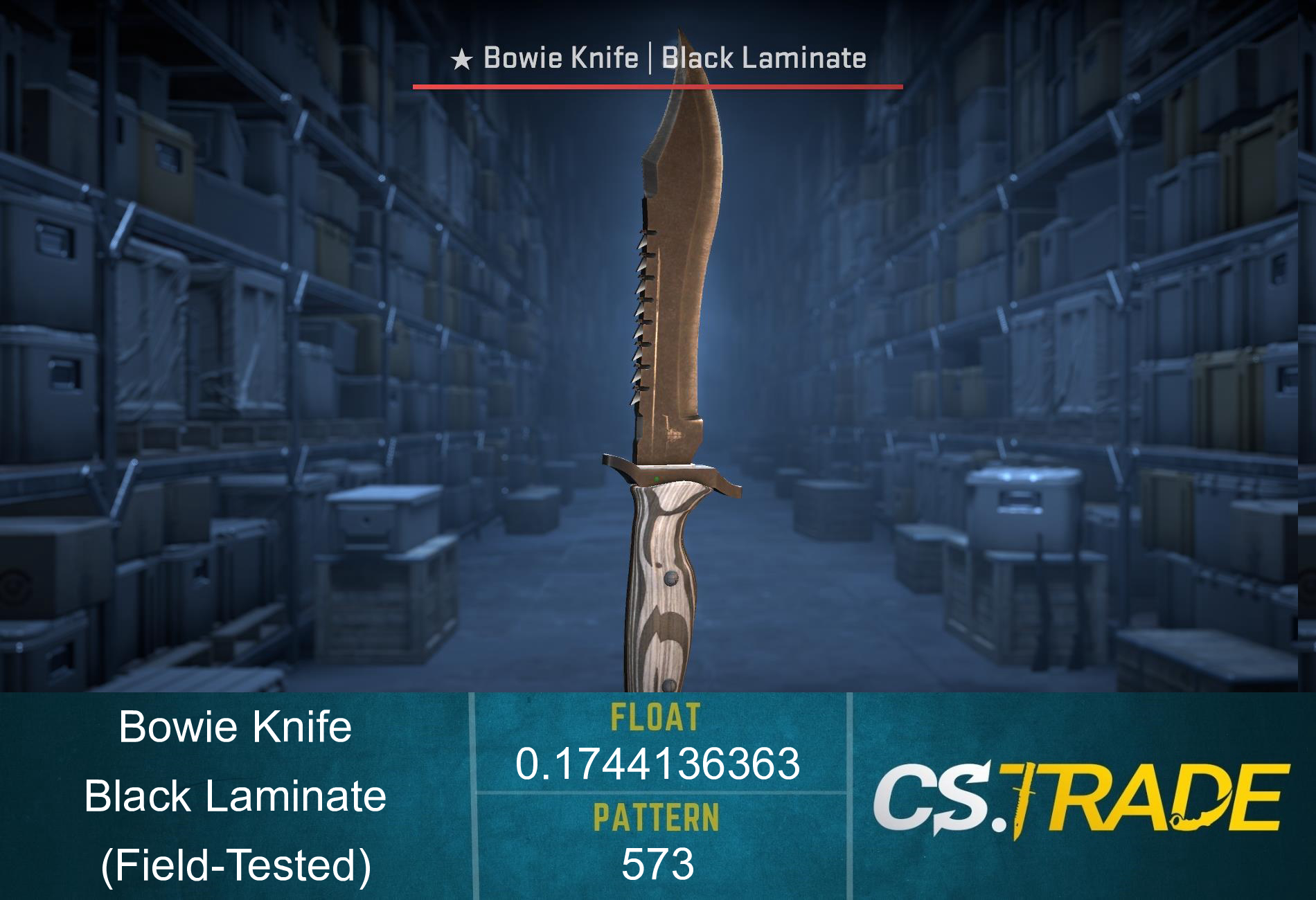 ★ Bowie Knife | Black Laminate (Field-Tested) Screenshot