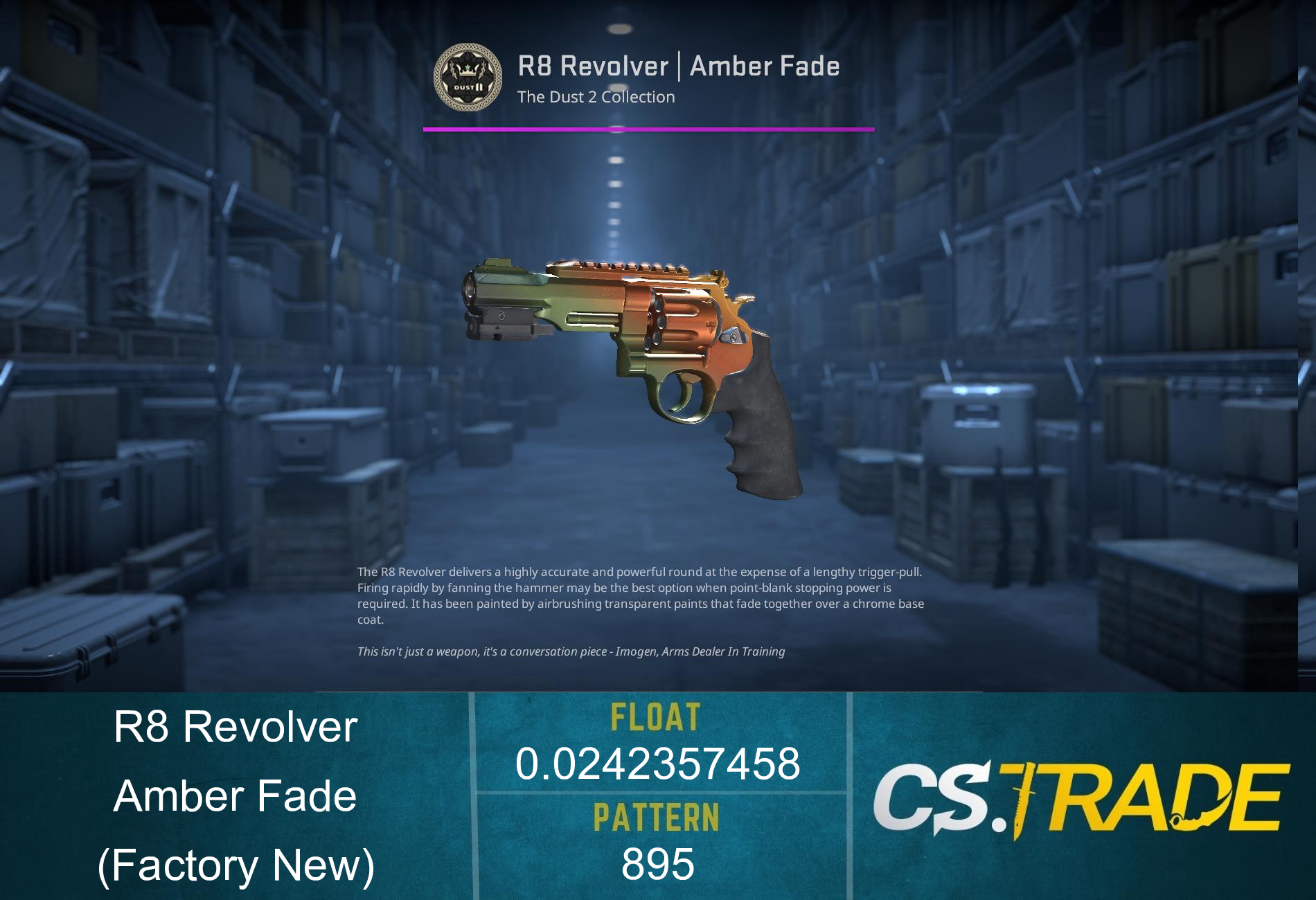 R8 Revolver | Amber Fade (Factory New) Screenshot