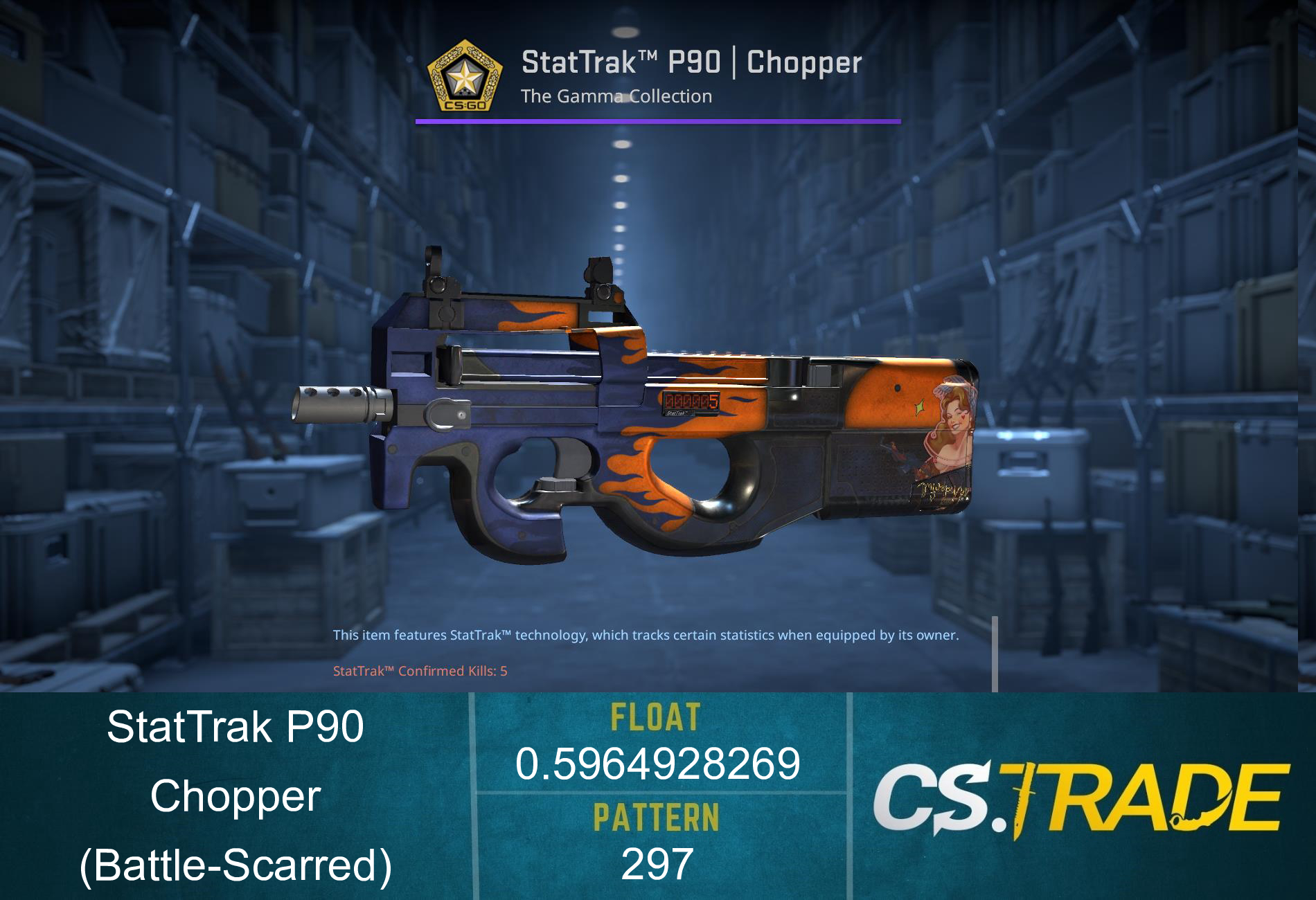 P90 | Chopper (Battle-Scarred) Screenshot