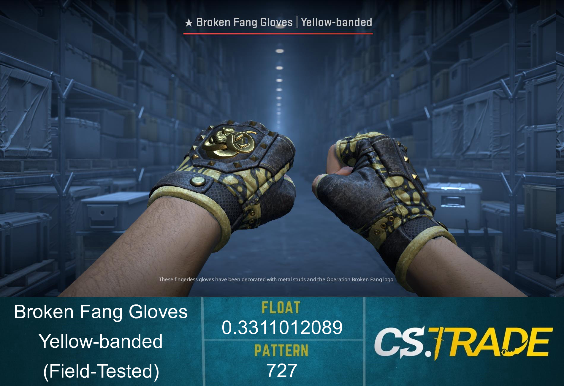 ★ Broken Fang Gloves | Yellow-banded (Field-Tested) Screenshot