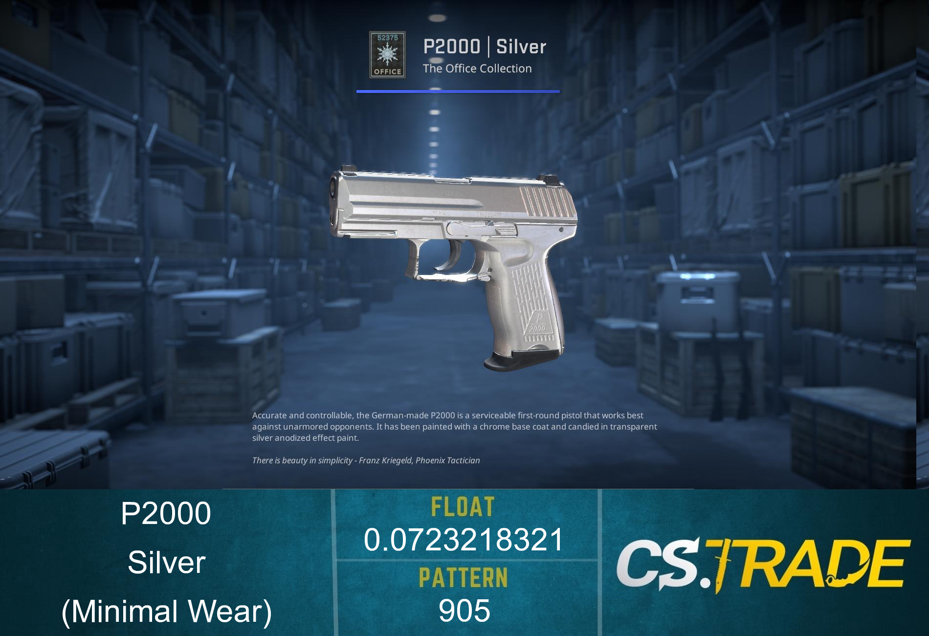 P2000 | Silver (Minimal Wear) Screenshot