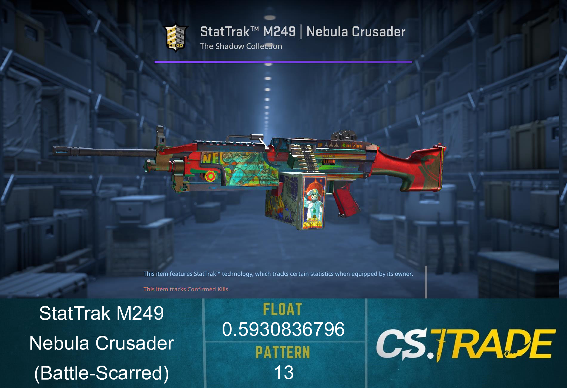 M249 | Nebula Crusader (Battle-Scarred) Screenshot