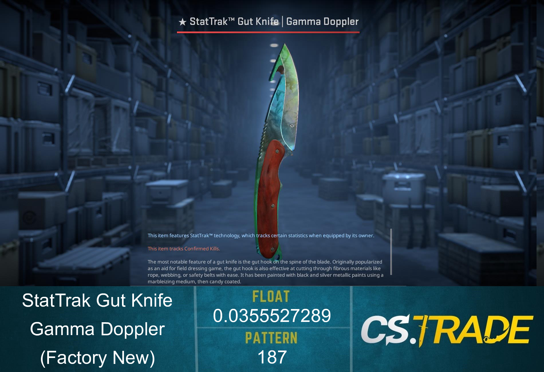 ★ Gut Knife | Gamma Doppler Phase 3 (Factory New) Screenshot