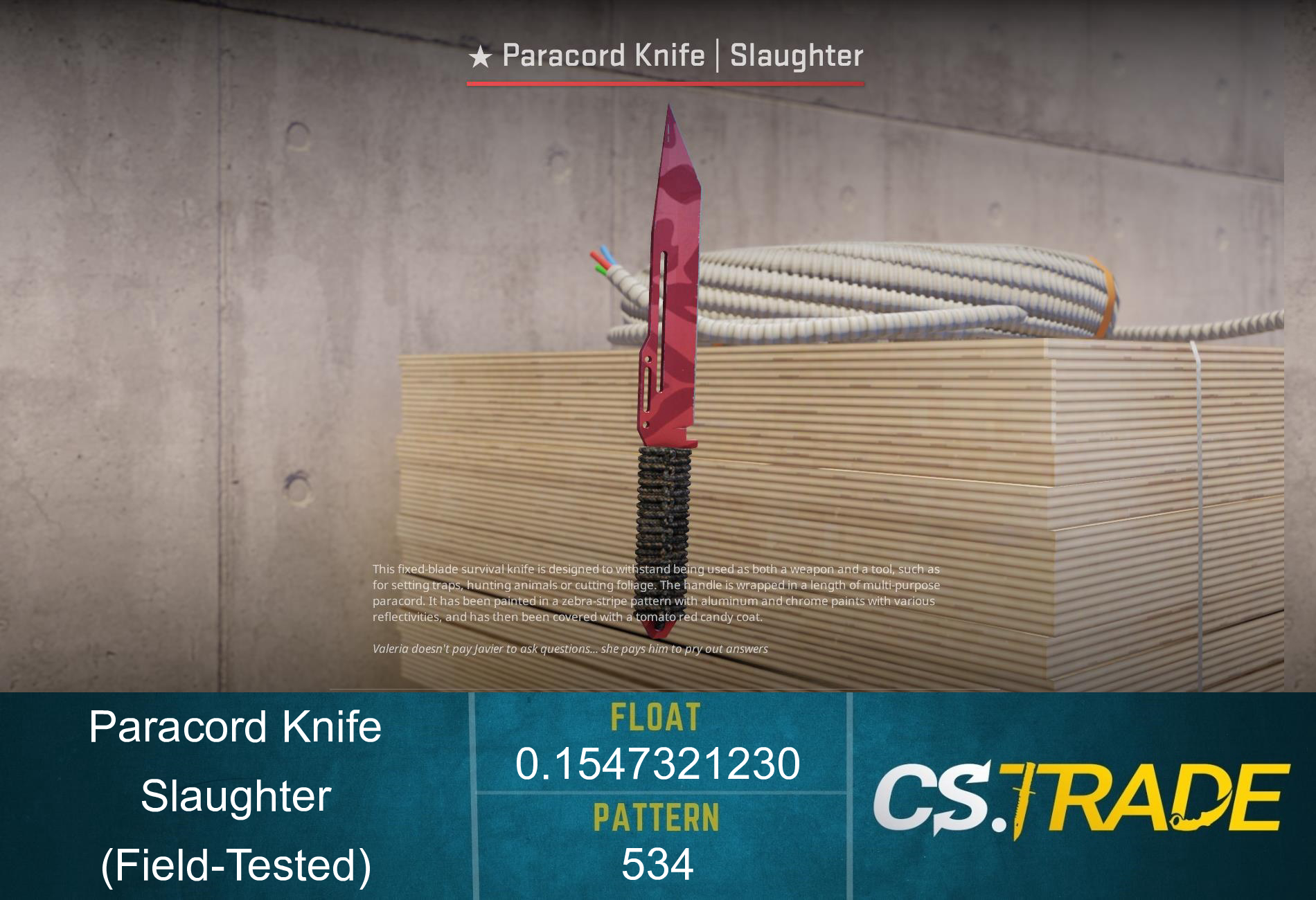 ★ Paracord Knife | Slaughter (Field-Tested) Screenshot