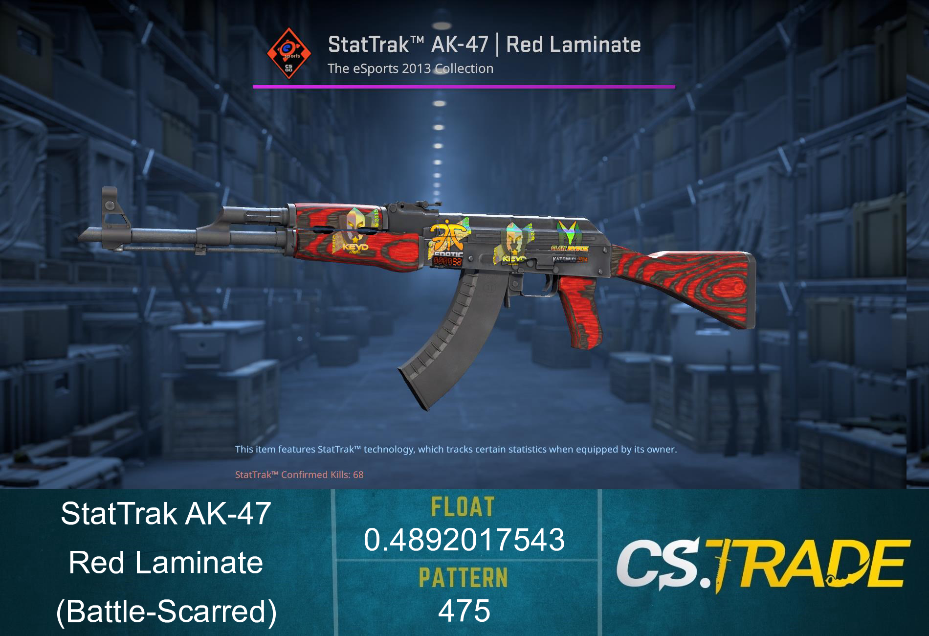 AK-47 | Red Laminate (Battle-Scarred) Screenshot