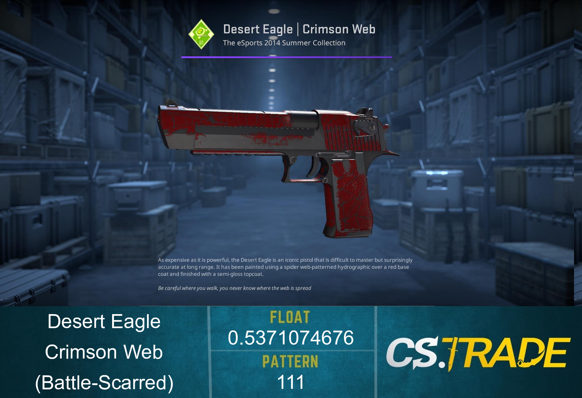 StatTrak™ Desert Eagle | Crimson Web (Battle-Scarred) Screenshot