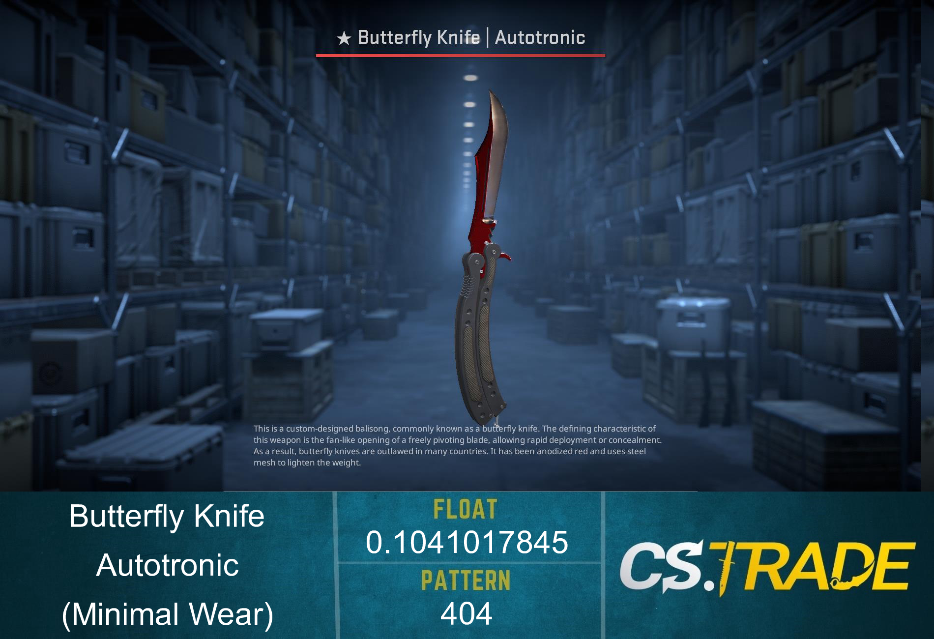★ StatTrak™ Butterfly Knife | Autotronic (Minimal Wear) Screenshot