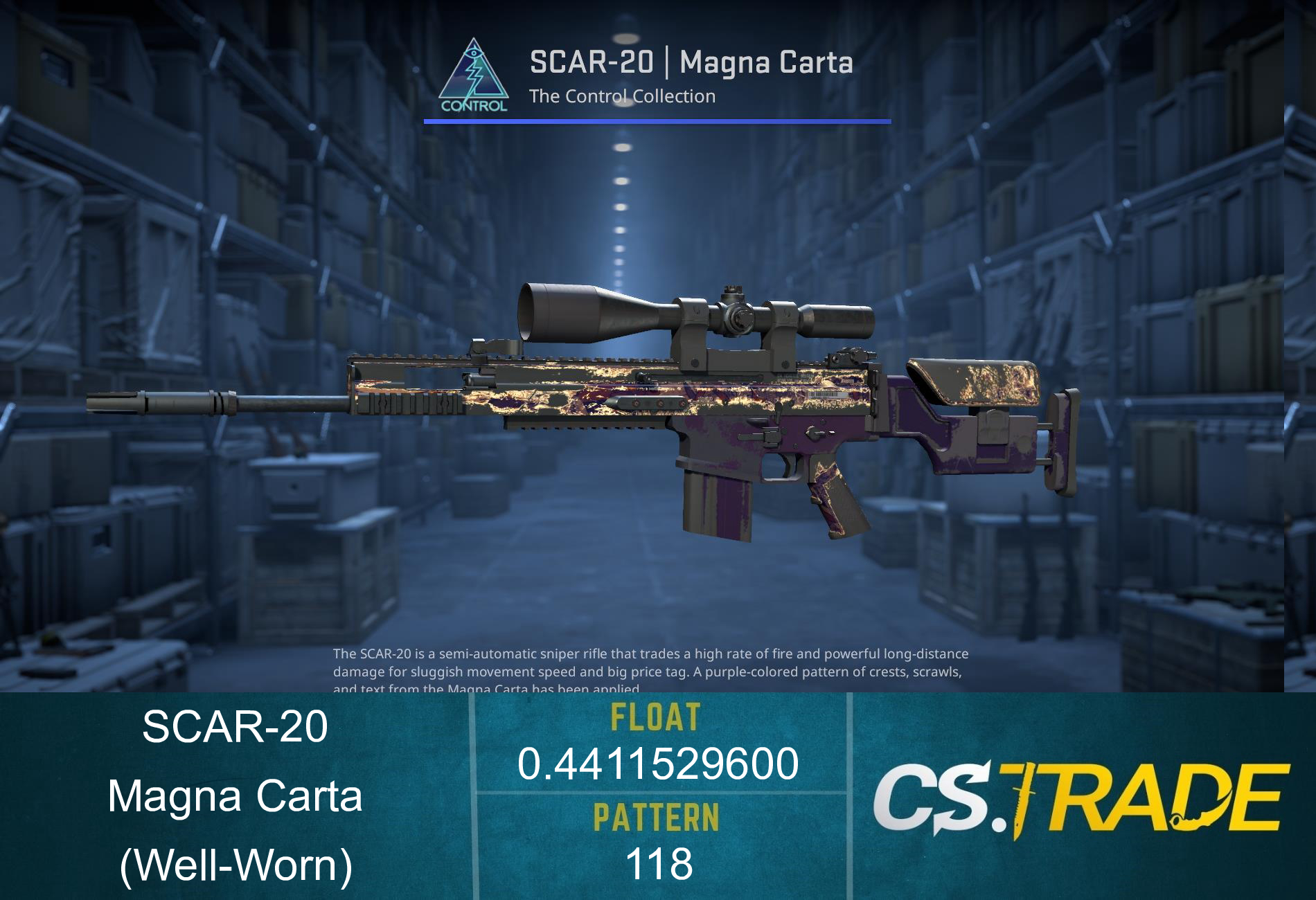 SCAR-20 | Magna Carta (Well-Worn) Screenshot