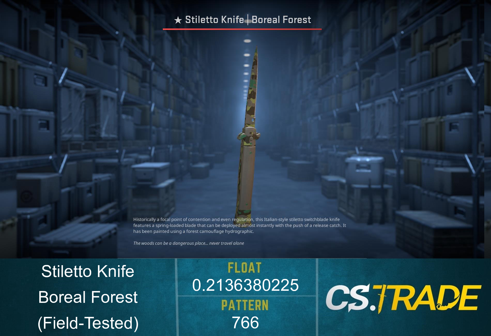 ★ Stiletto Knife | Boreal Forest (Factory New) Screenshot
