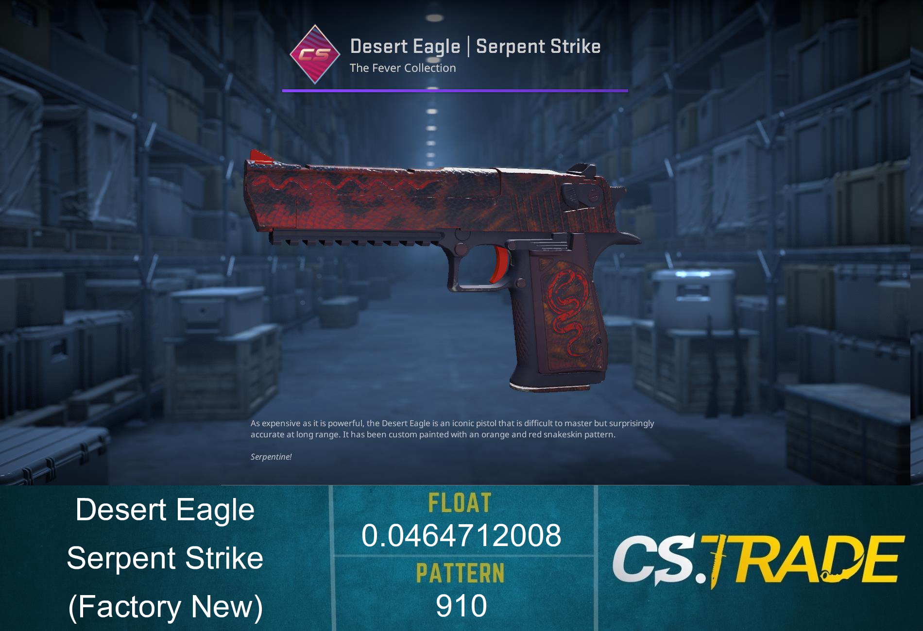 Desert Eagle | Serpent Strike (Battle-Scarred) Screenshot