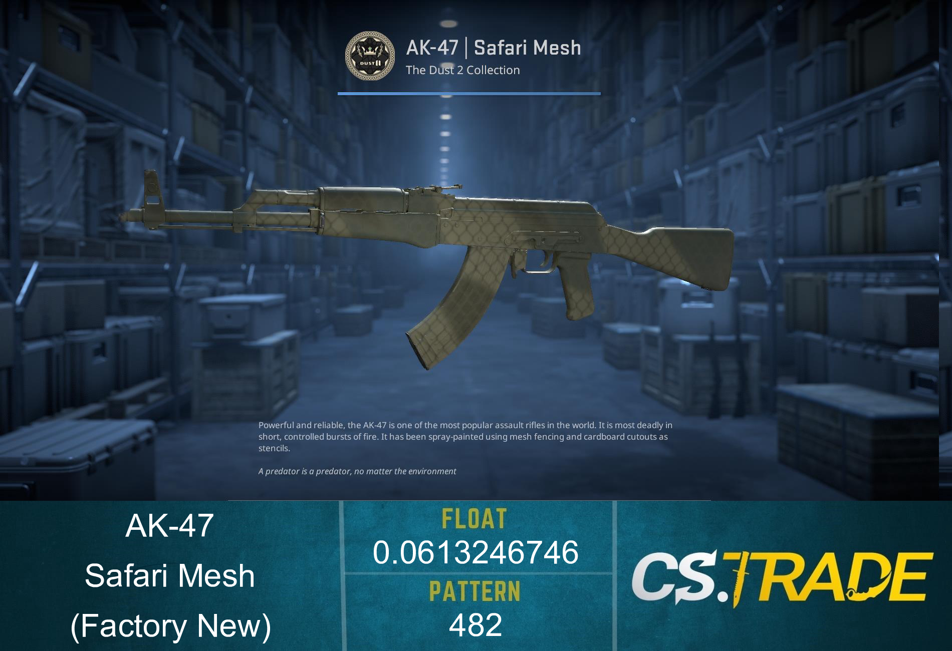 AK-47 | Safari Mesh (Factory New) Screenshot