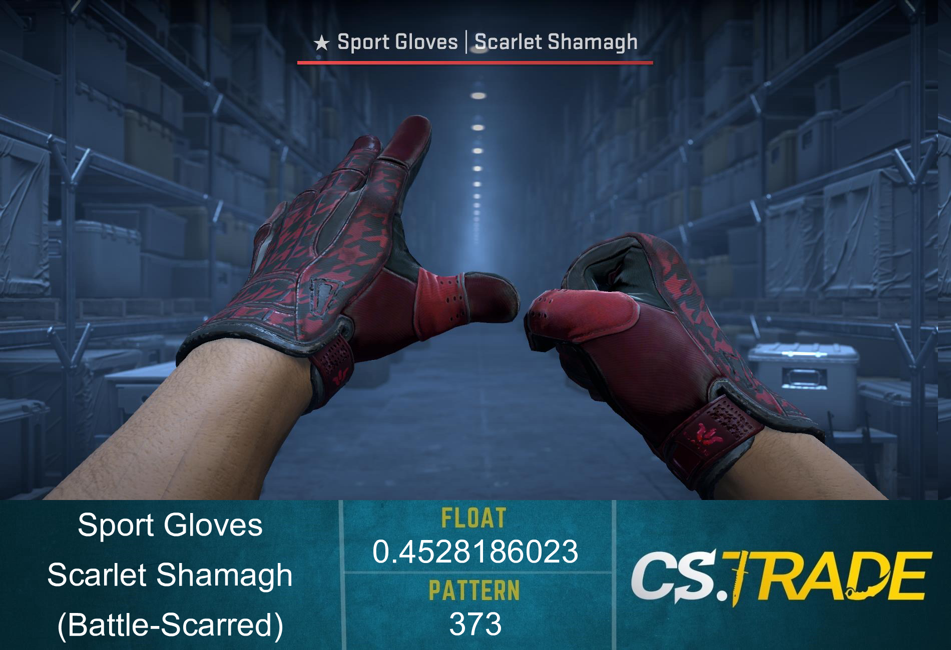 ★ Sport Gloves | Scarlet Shamagh (Battle-Scarred) Screenshot