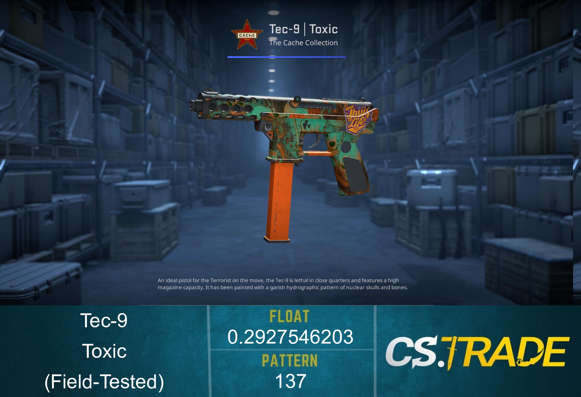 Tec-9 | Toxic (Well-Worn) Screenshot