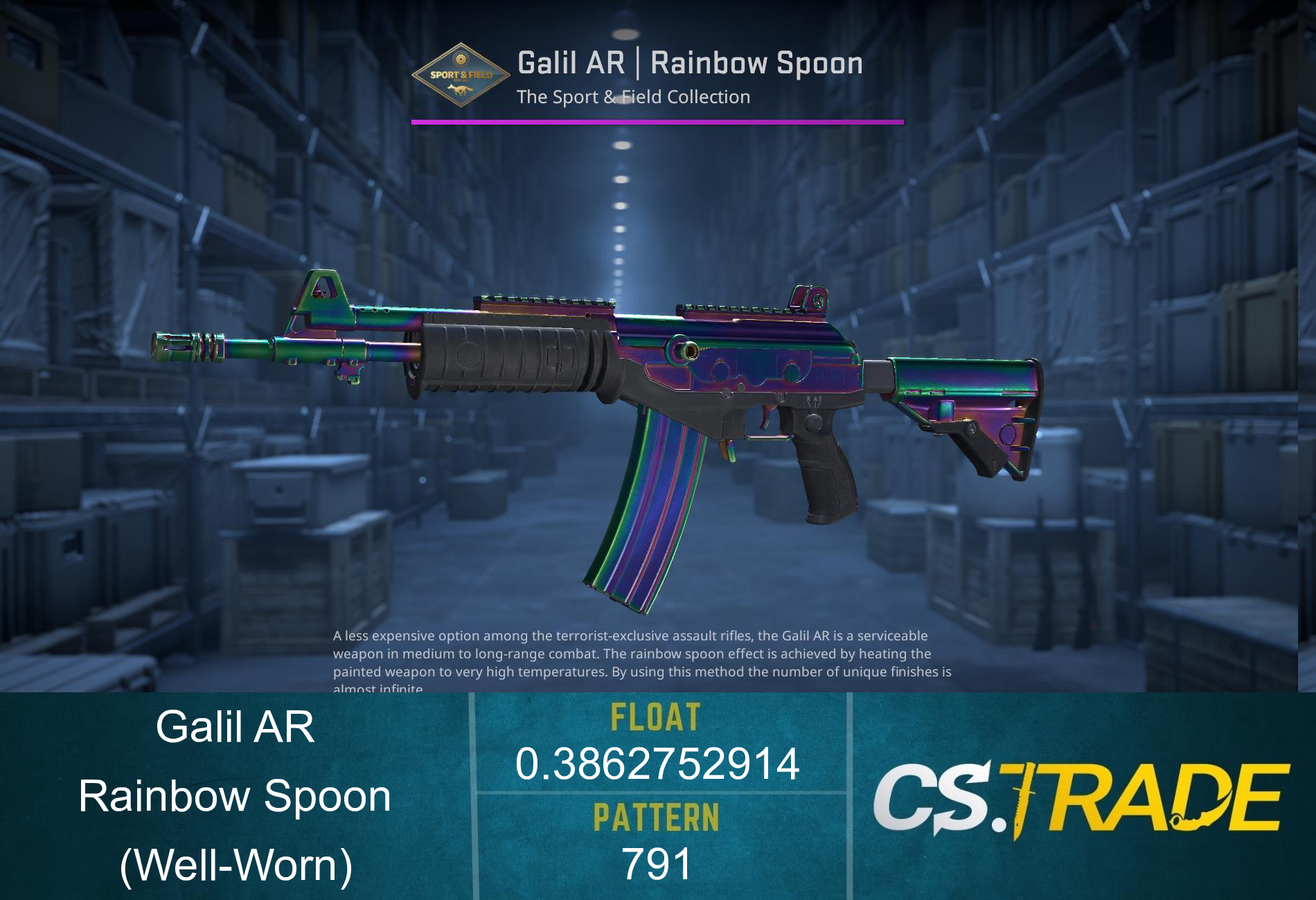 Galil AR | Rainbow Spoon (Well-Worn) Screenshot