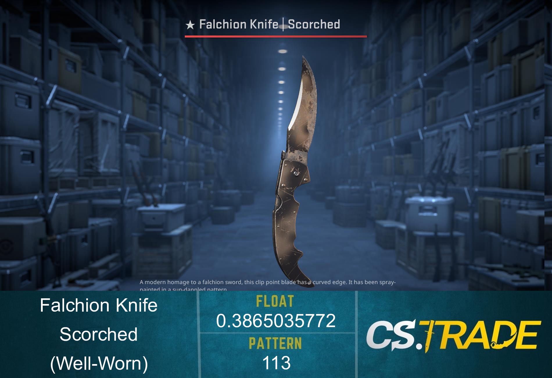 ★ Falchion Knife | Scorched (Well-Worn) Screenshot