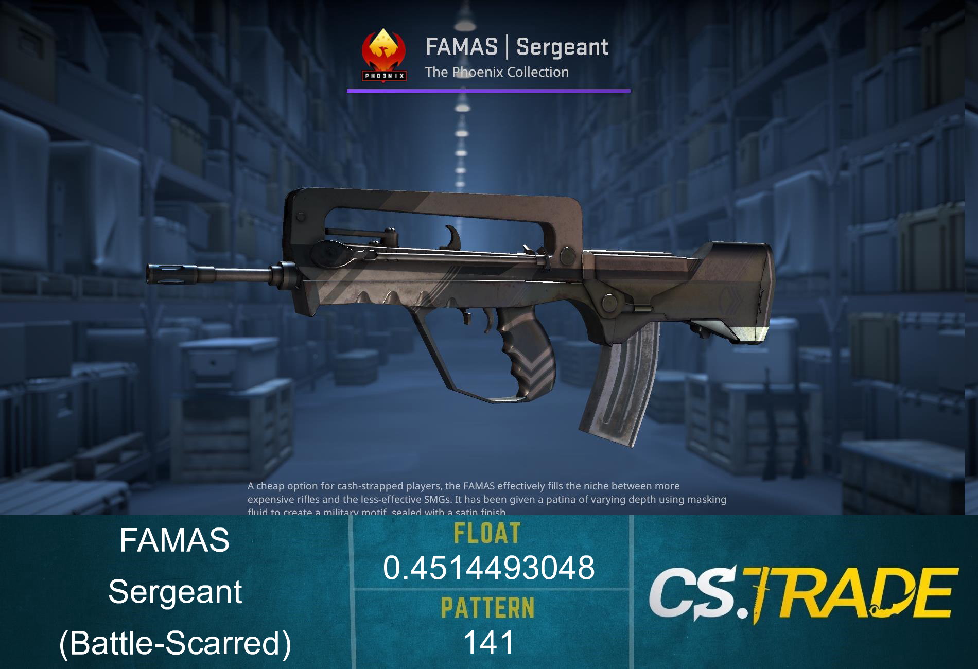 FAMAS | Sergeant (Battle-Scarred) Screenshot