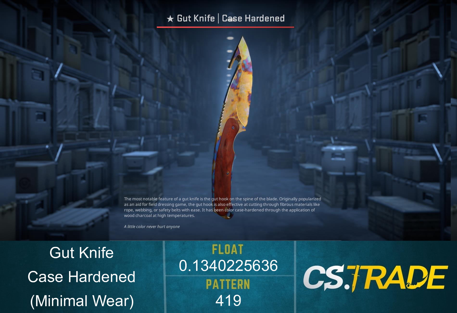★ Gut Knife | Case Hardened (Minimal Wear)