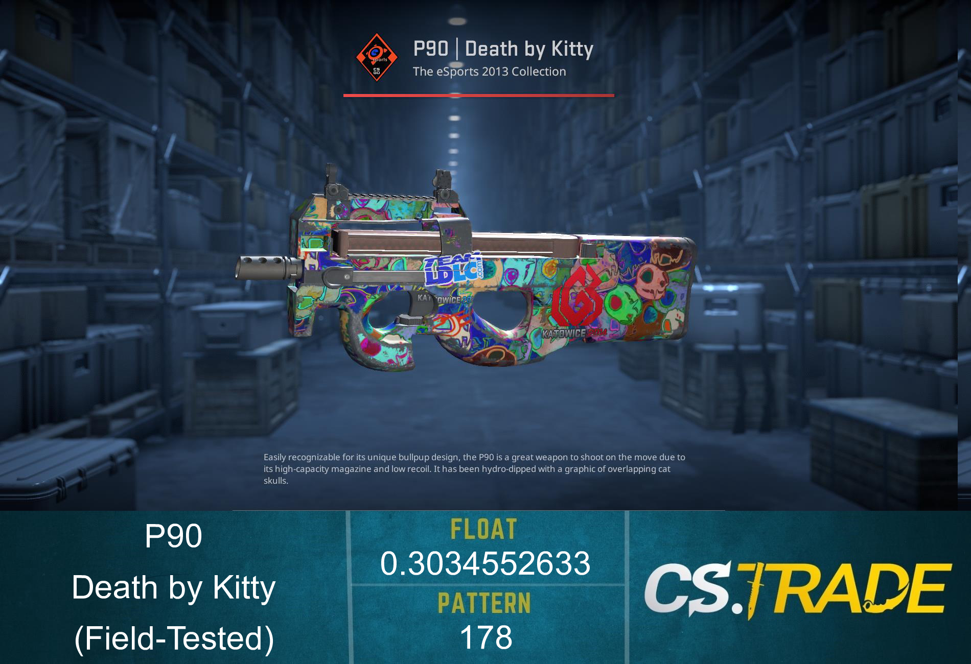 StatTrak™ P90 | Death by Kitty (Field-Tested) Screenshot