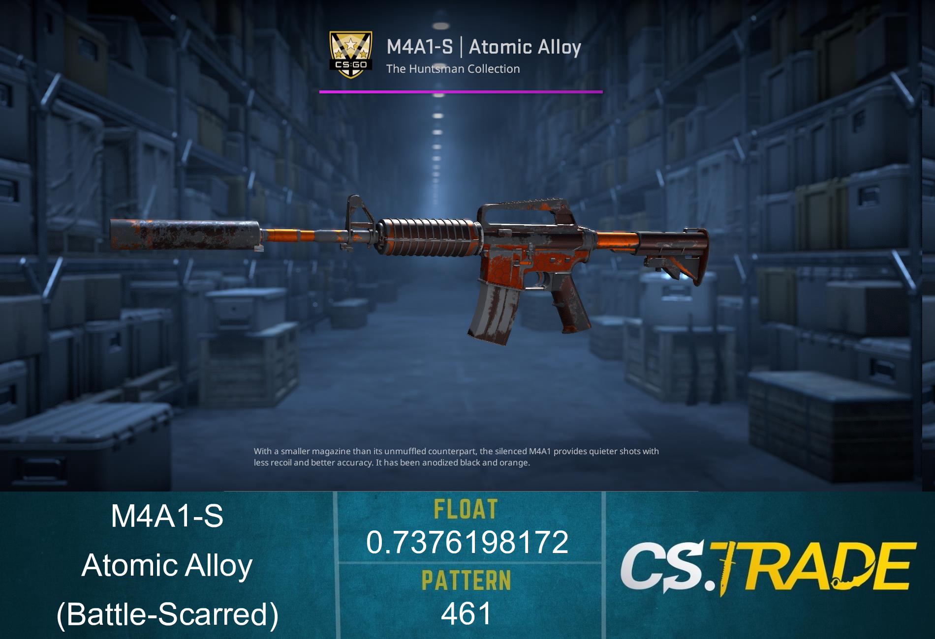 StatTrak™ M4A1-S | Atomic Alloy (Battle-Scarred) Screenshot