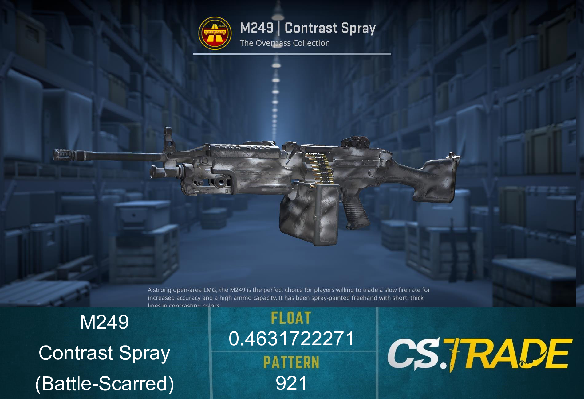 Souvenir M249 | Contrast Spray (Battle-Scarred) Screenshot