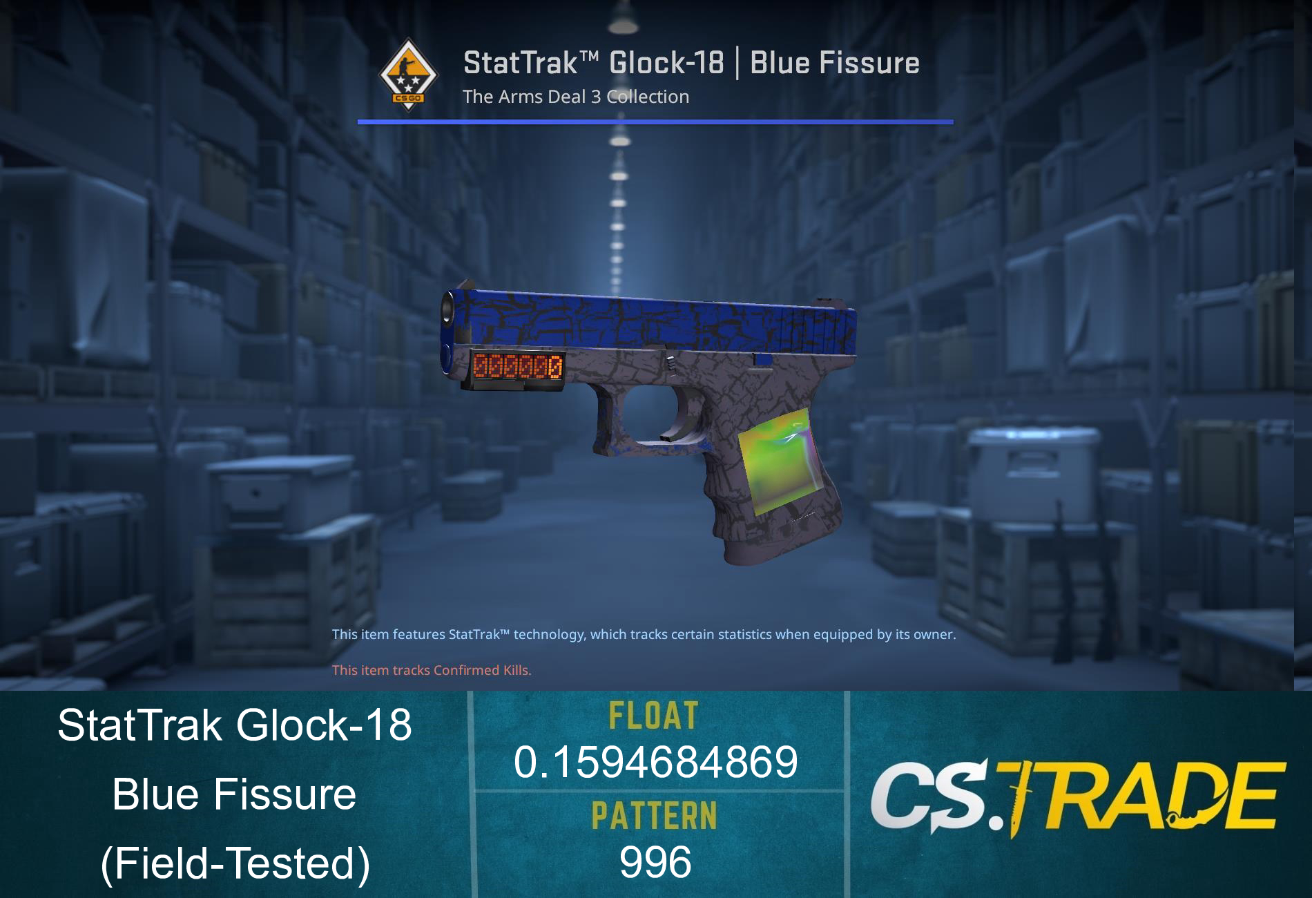 Glock-18 | Blue Fissure (Field-Tested) Screenshot