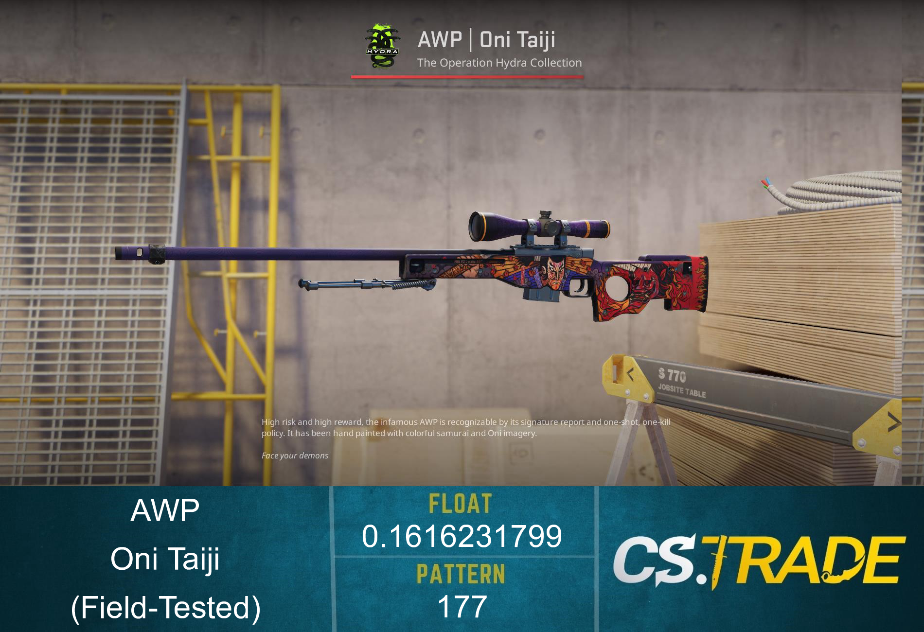 StatTrak™ AWP | Oni Taiji (Field-Tested) Screenshot