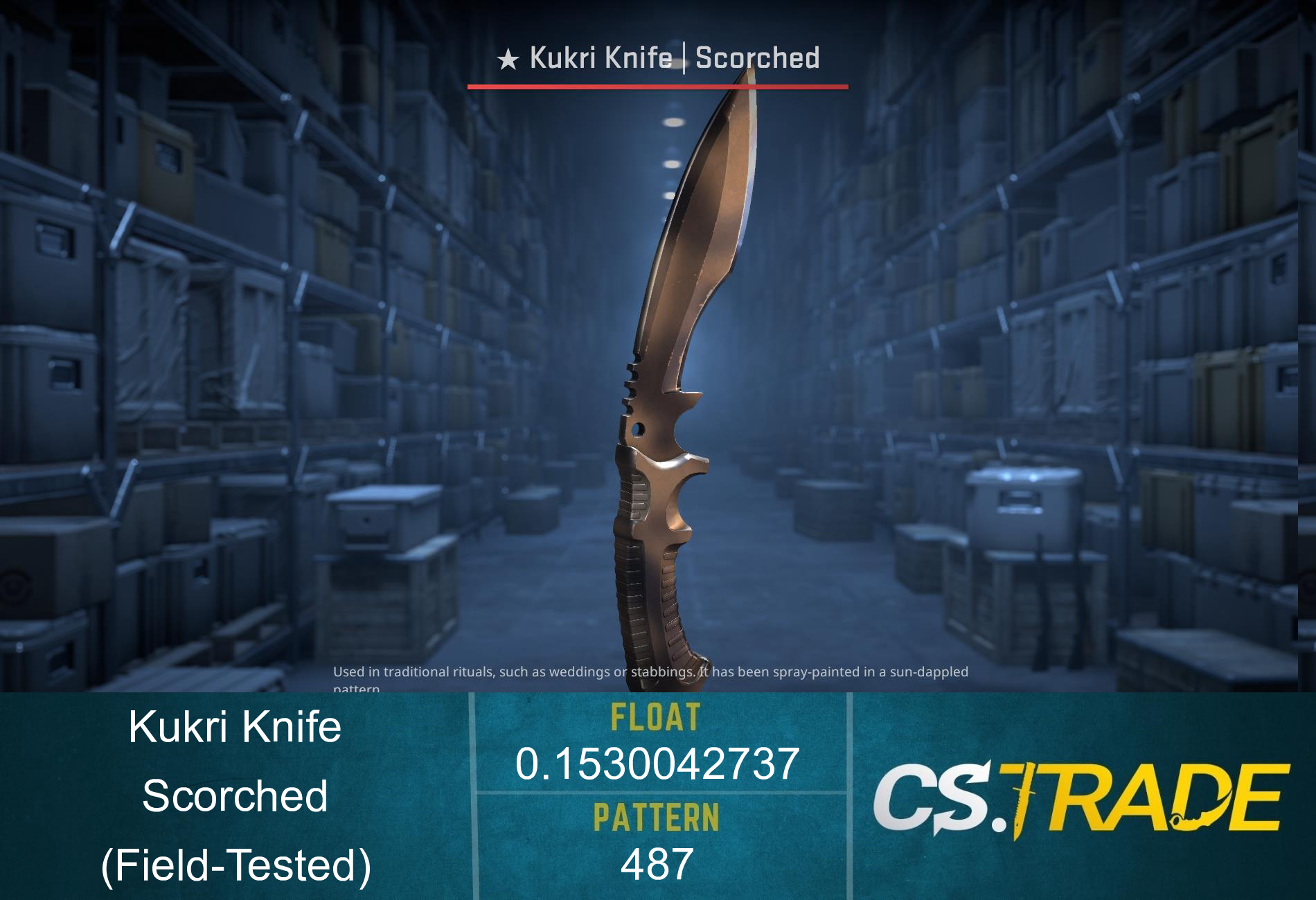★ StatTrak™ Kukri Knife | Scorched (Field-Tested) Screenshot