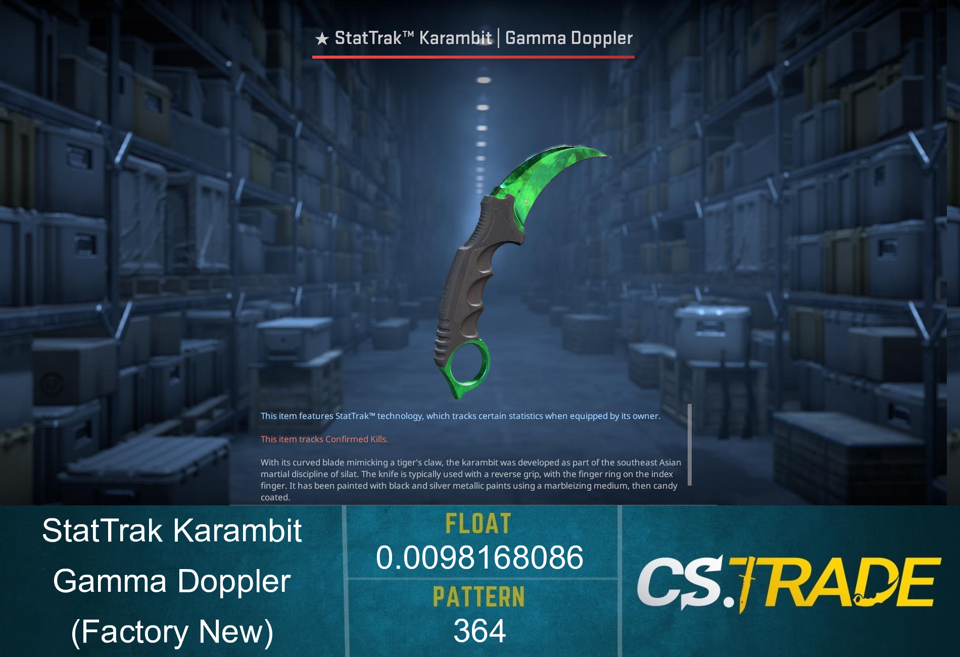 ★ Karambit | Gamma Doppler Emerald (Factory New) Screenshot