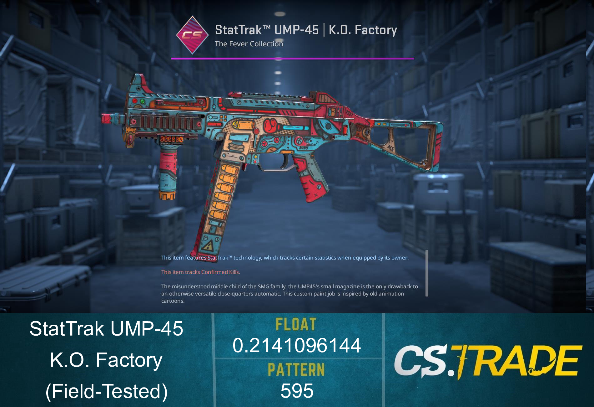 StatTrak™ UMP-45 | K.O. Factory (Field-Tested) Screenshot